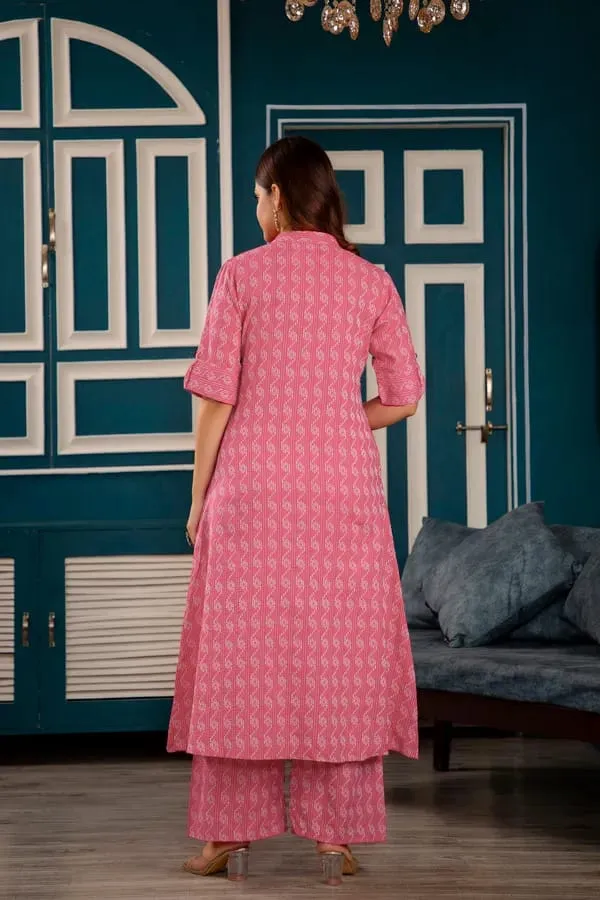 Pink_Cotton_Straight_Printed_Kurta_Set_For_Women