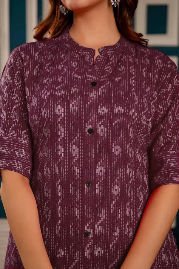 Maroon_Cotton_Straight_Printed_Kurta_Set_For_Women