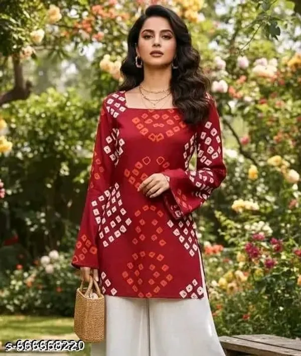 Red_Rayon_Straight_Geometric_Print_Kurta_For_Women