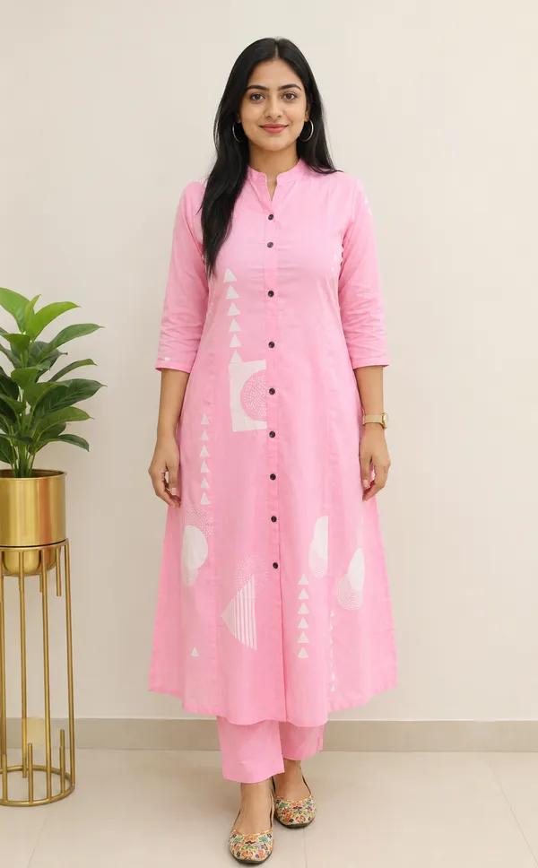 Pink_Rayon_Straight_Printed_Kurta_Set_For_Women