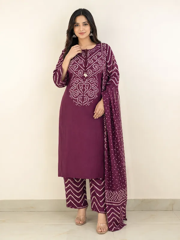 Maroon_Cotton_Straight_Printed_Kurta_Set_For_Women
