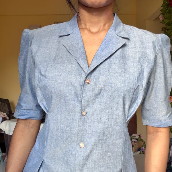 Blue_Textured_Tailored_Blazer_Top_for_Women