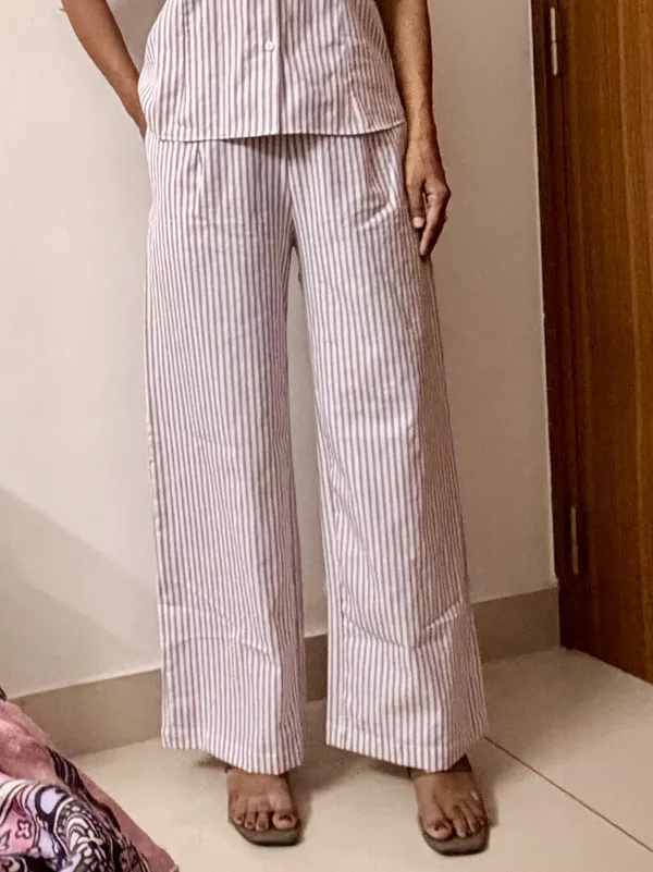 White_Striped_Wide_Leg_Lounge_Pants_for_Women