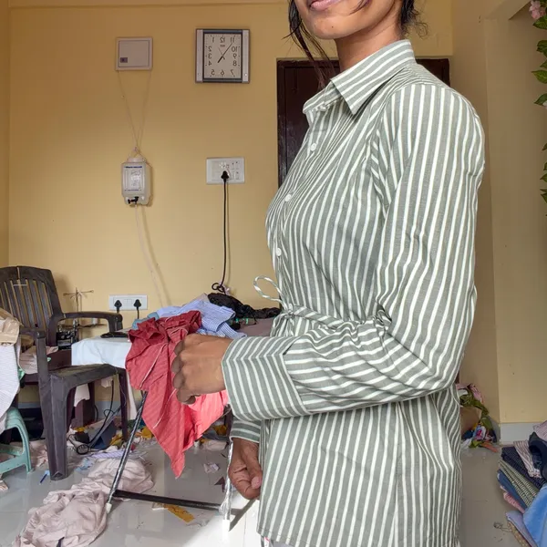 Green_Striped_Long_Sleeve_Shirt_for_Women