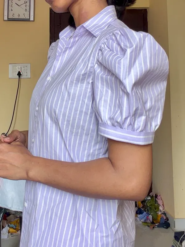 Lavender_Striped_Puff_Sleeve_Shirt_for_Women