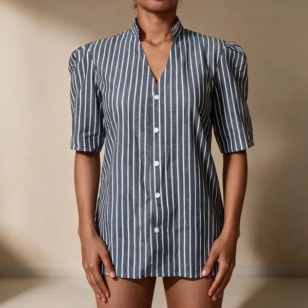 Blue_Poplin_Cotton_Shirt_For_Women