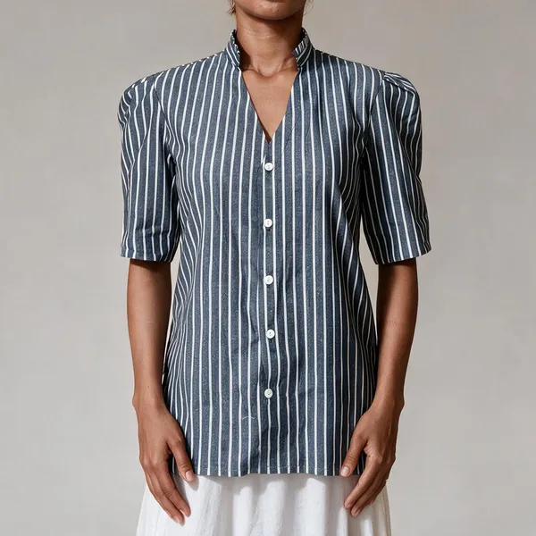 Blue_Poplin_Cotton_Shirt_For_Women