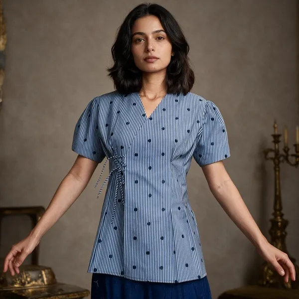 Blue_Cotton_Tunic_Top_For_Women