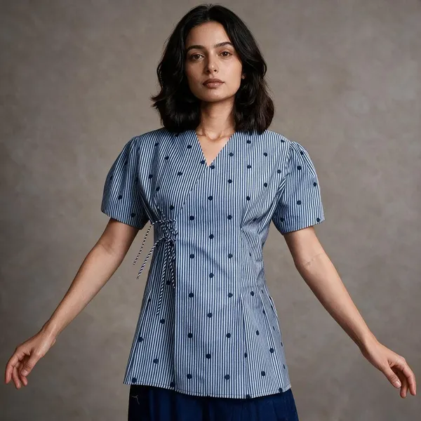 Blue_Cotton_Tunic_Top_For_Women