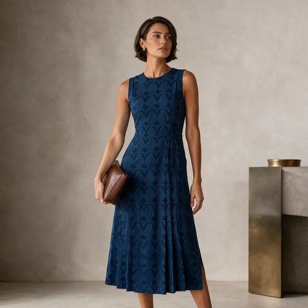 Blue_Cotton_Midi_Dress_For_Women