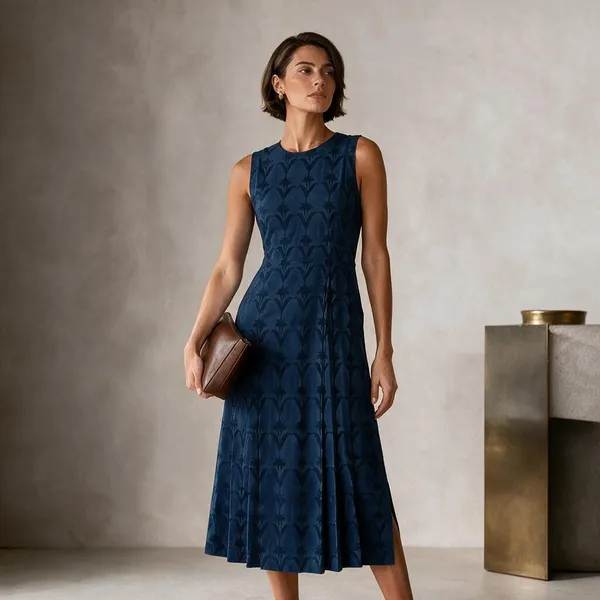 Blue_Cotton_A_Line_For_Women