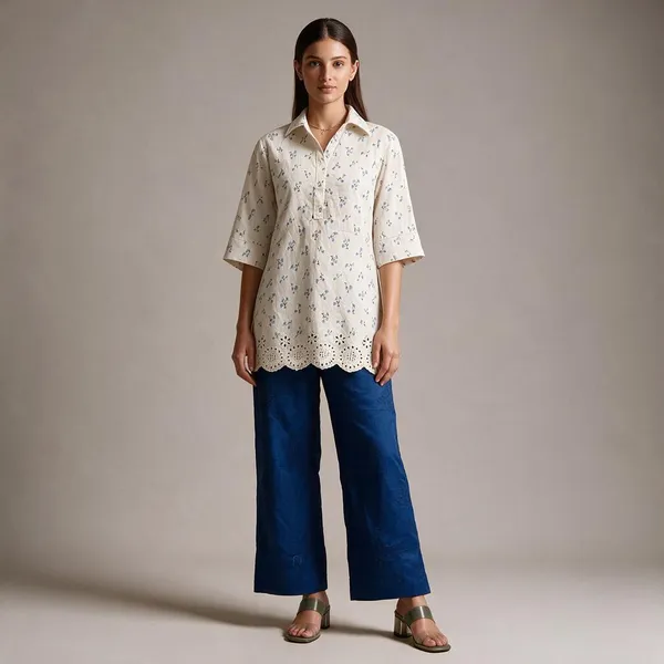 Cream_Cotton_Kurti_For_Women