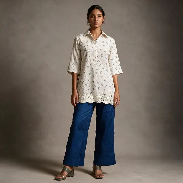 Cream_Cotton_Kurti_For_Women