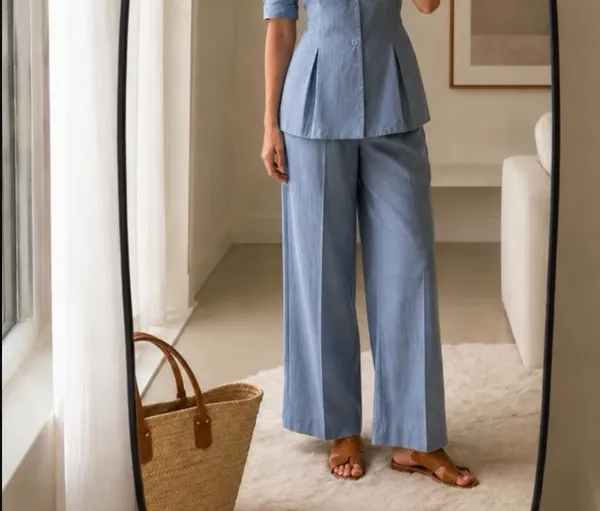 Blue_Cotton_Wide_Leg_Pants_For_Women