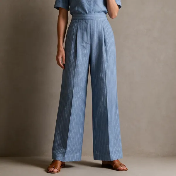 Blue_Cotton_Wide_Leg_Pants_For_Women