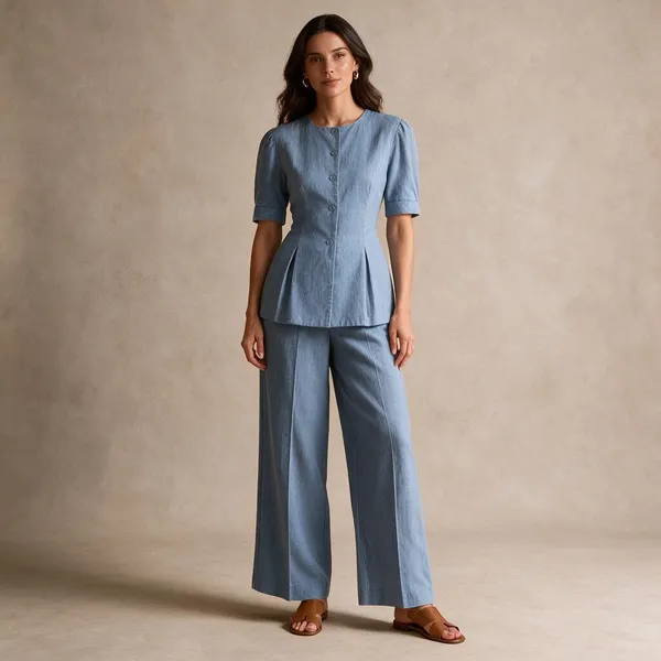 Blue_Cotton_Wide_Leg_Pants_For_Women