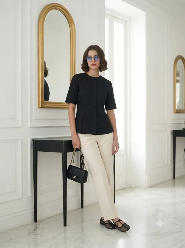 Black_Viscose_Rayon_With_Lining_Top_For_Women