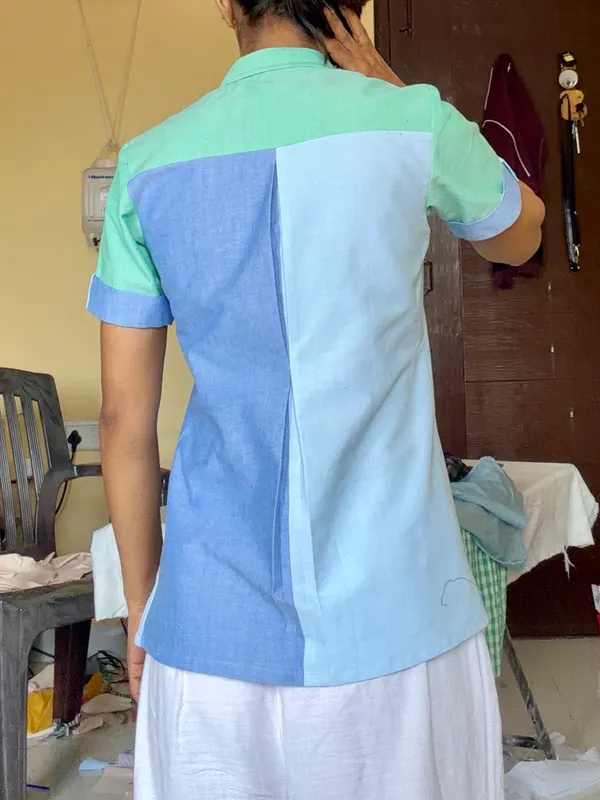 Blue_&_Mint_Cotton_Shirt_For_Women