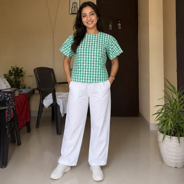 Green_Cotton_Top_For_Women