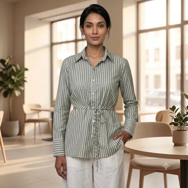 Green_Cotton_Shirt_For_Women