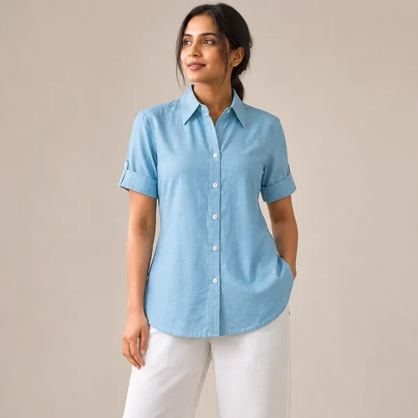 Blue_Linen_Shirt_For_Women