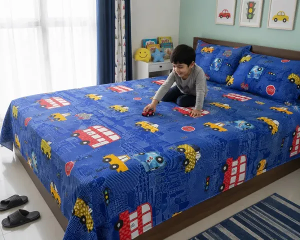 Aqua_Cotton_Print_Bedsheet_For_Kids