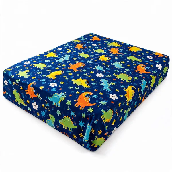 Blue_Cotton_Dinosaur_Print_Bedsheet_For_Kids