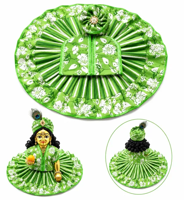 Green_Floral_Printed_Laddu_Gopal_Poshak