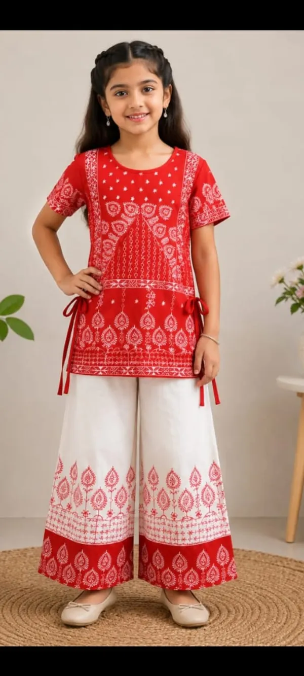 Red_Printed_Kurta_Palazzo_Set_for_Girls
