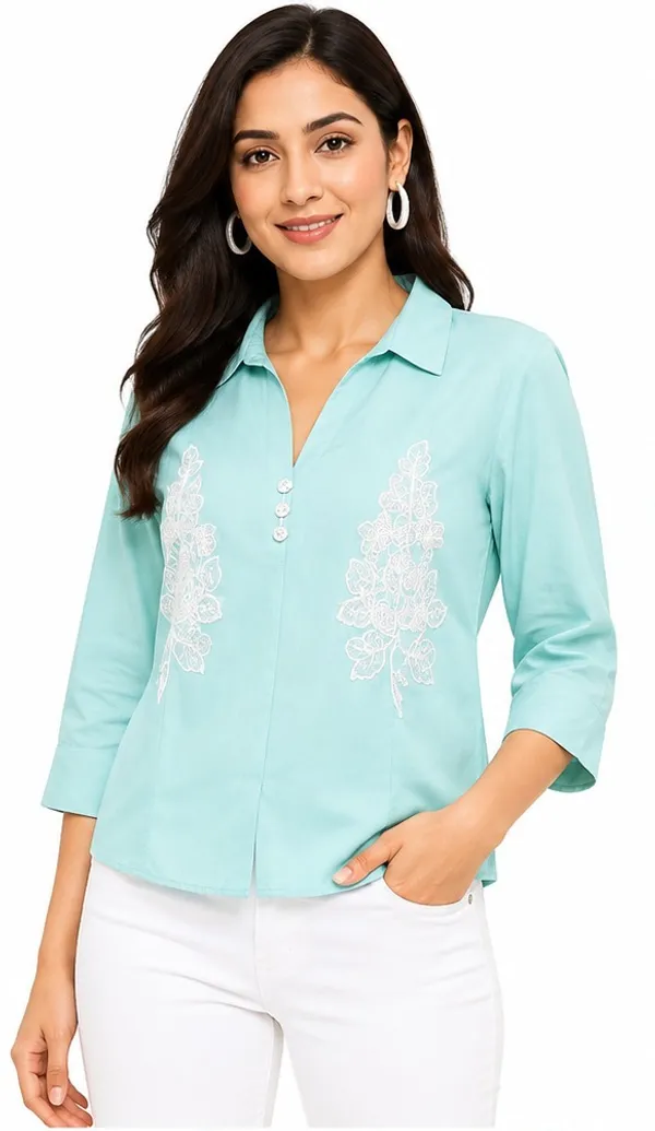Mint_Embroidered_Casual_Shirt_for_Women