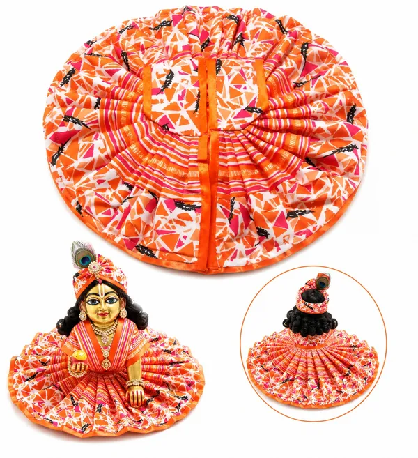 Orange_Printed_Laddu_Gopal_Poshak_Dress_Set
