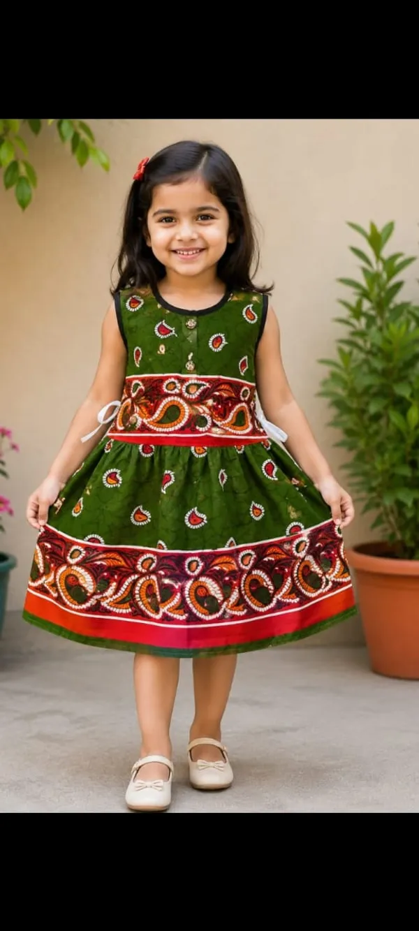 Green_Printed_Sleeveless_Frock_for_Girls