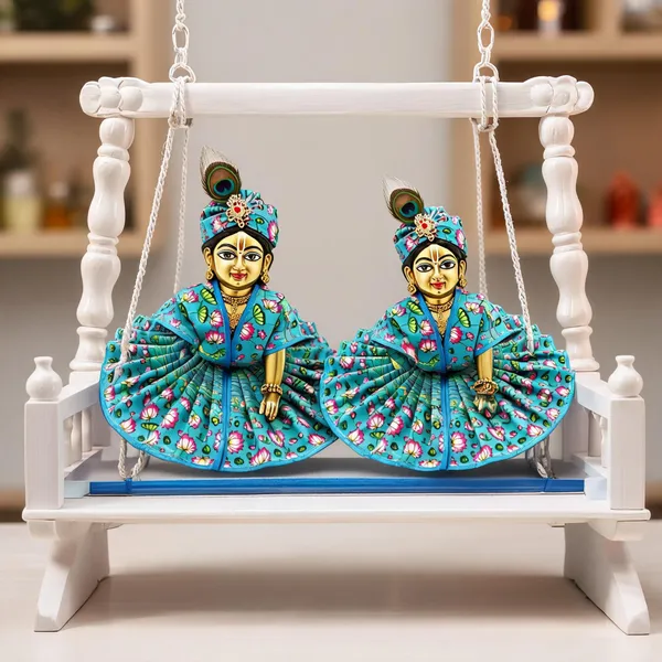 Turquoise_Cotton_Floral_Laddu_Gopal_Poshak_-_Pack_of_2