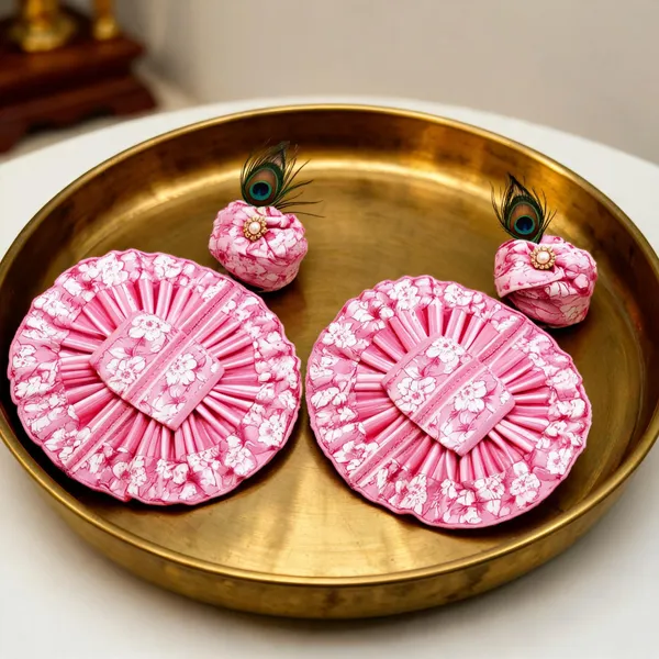Pink_Cotton_Floral_Laddu_Gopal_Poshak_With_Turban_-_Pack_of_2