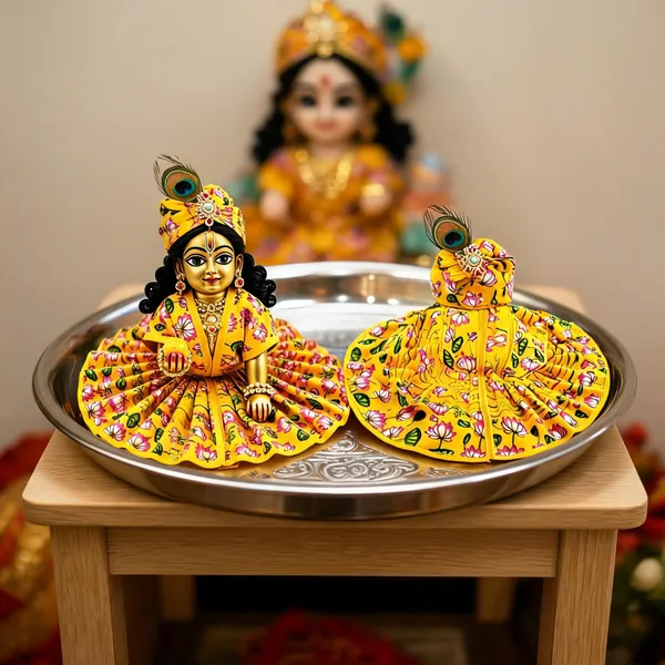 Yellow_Cotton_Floral_Print_Laddu_Gopal_Poshak_-_Pack_of_2