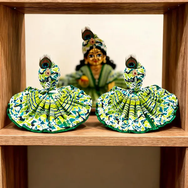 Green_Cotton_Printed_Flared_Laddu_Gopal_Poshak_-_Pack_of_2