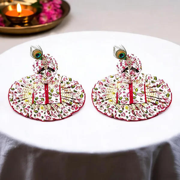White_Cotton_Floral_Print_Laddu_Gopal_Poshak_-_Pack_of_2