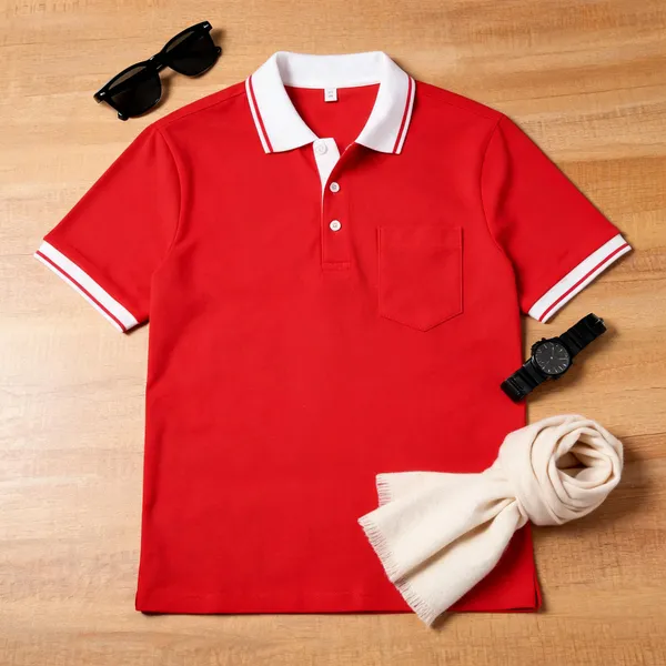 Red_Cotton_Polo_T-Shirt_For_Men