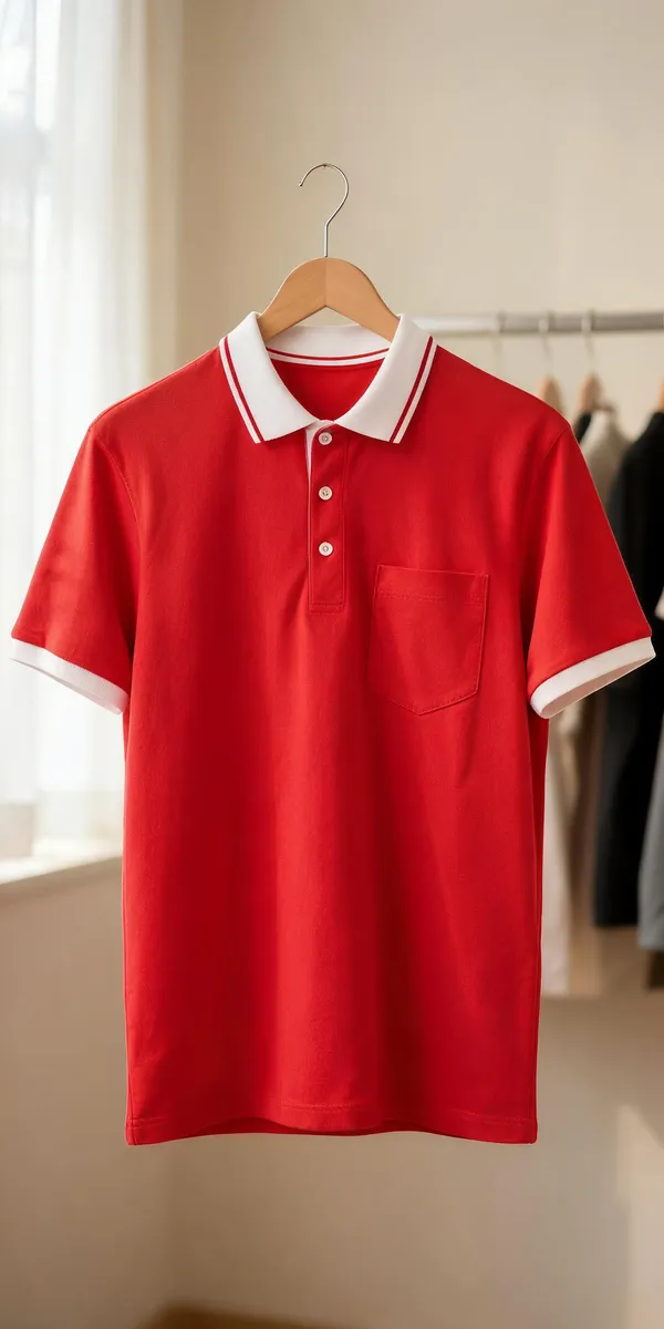 Red_Cotton_Polo_T-Shirt_For_Men