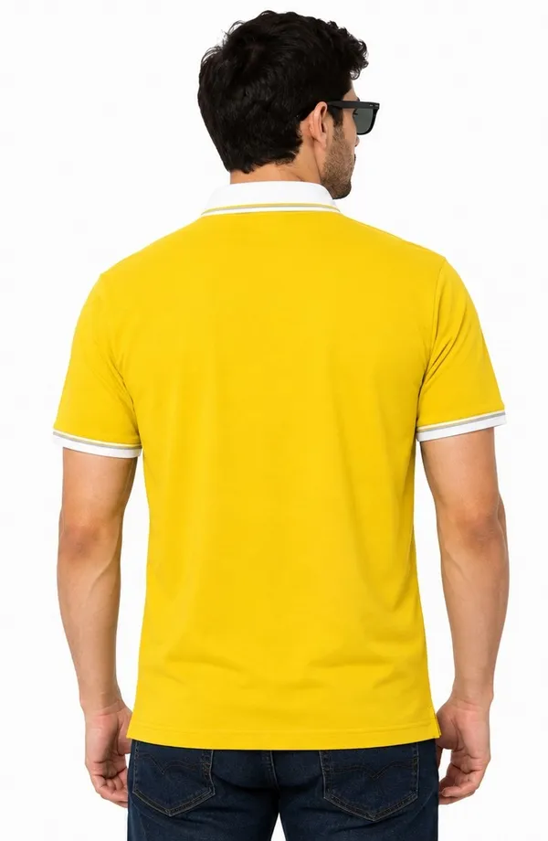 Yellow_Short_Sleeve_Polo_T-Shirt_for_Men