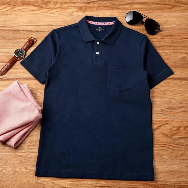 Navy_Cotton_Polo_T-Shirt_For_Men