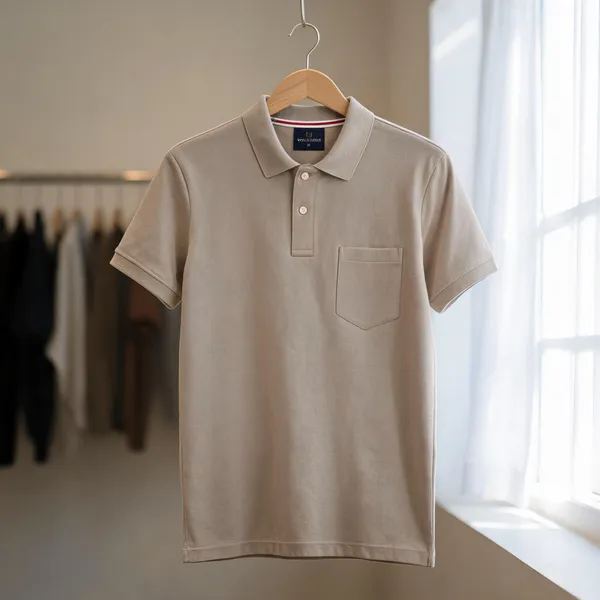 Grey_Cotton_Polo_T-Shirt_For_Men
