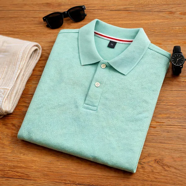 Mint_Green_Cotton_Polo_T-Shirt_For_Men