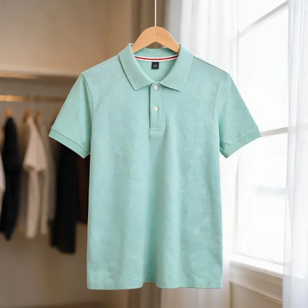 Mint_Green_Cotton_Polo_T-Shirt_For_Men
