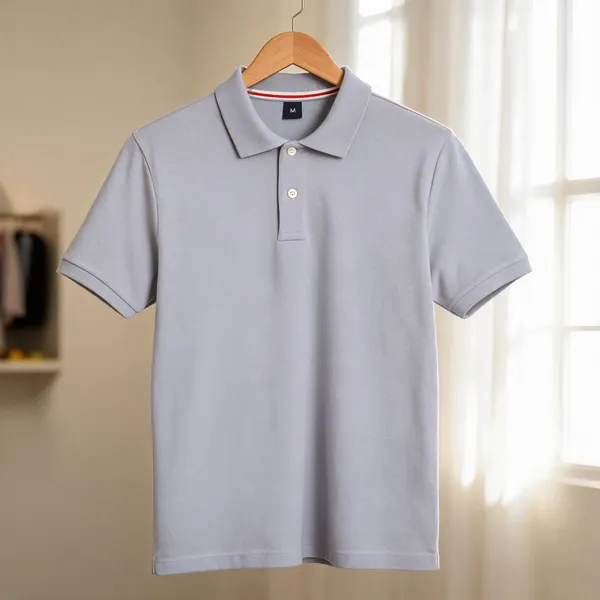 Grey_Cotton_Regular_Fit_Polo_T-Shirt_For_Men