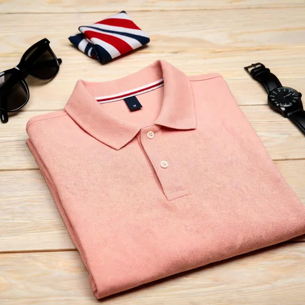 Pink_Cotton_Polo_T-Shirt_For_Men