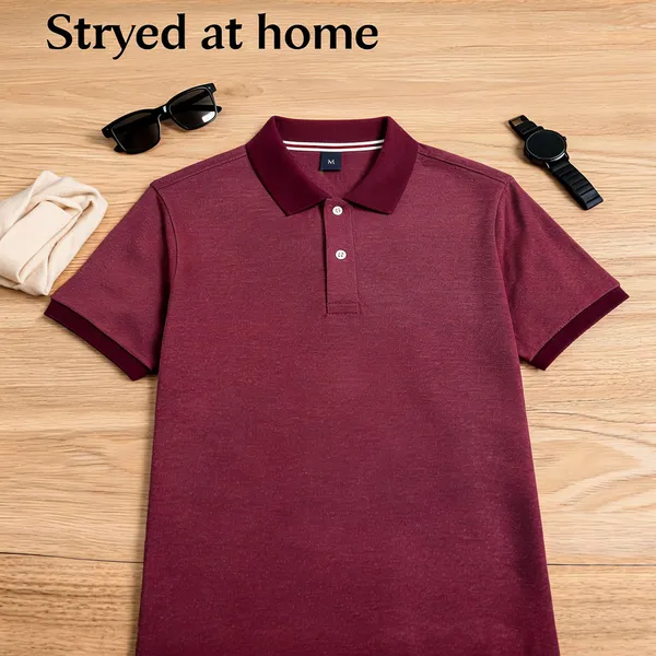 Maroon_Cotton_Regular_Fit_Polo_T-Shirt_For_Men