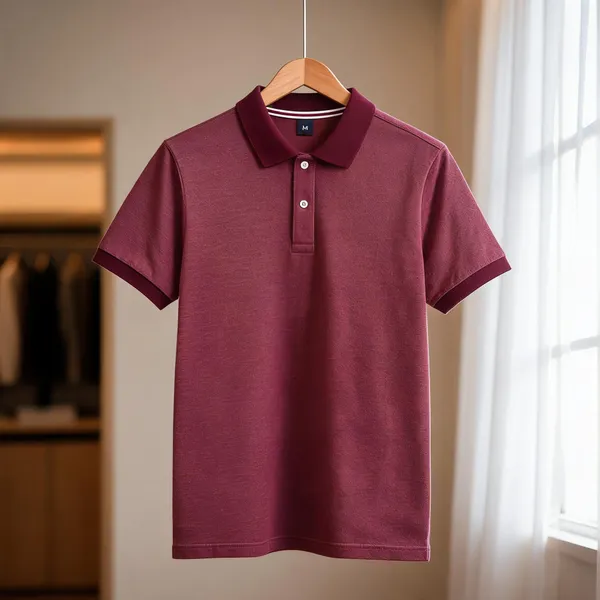 Maroon_Cotton_Regular_Fit_Polo_T-Shirt_For_Men
