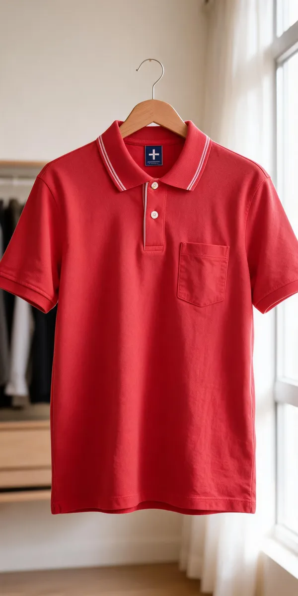 Red_Cotton_Polo_T-Shirt_For_Men