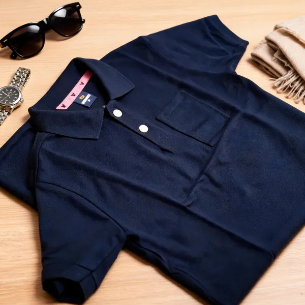 Navy_Cotton_Polo_T-Shirt_For_Men